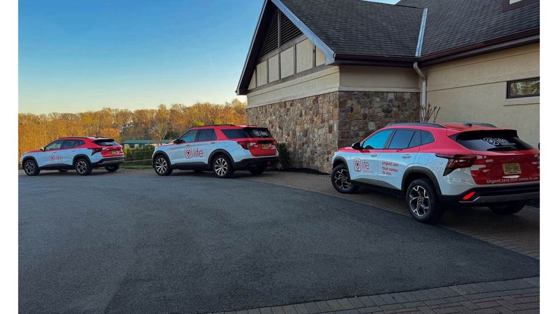 A Life Primary Care car in a driveway at the end of a round of visits in Morris County